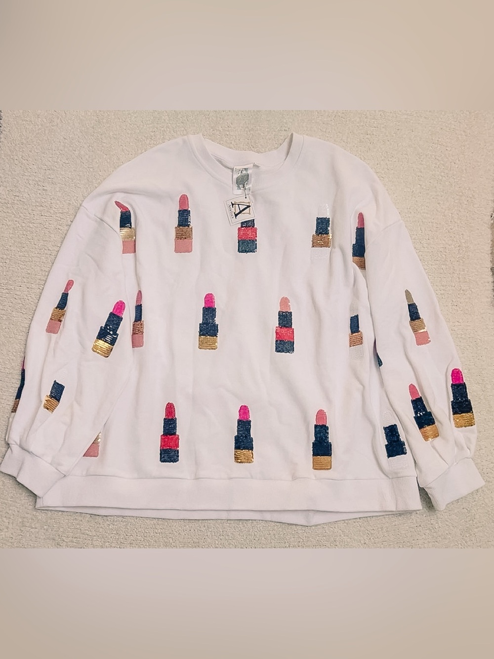 NWT Queen of Sparkles Lipstick Crewneck